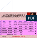 Jadwal Pelajaran Kelas III