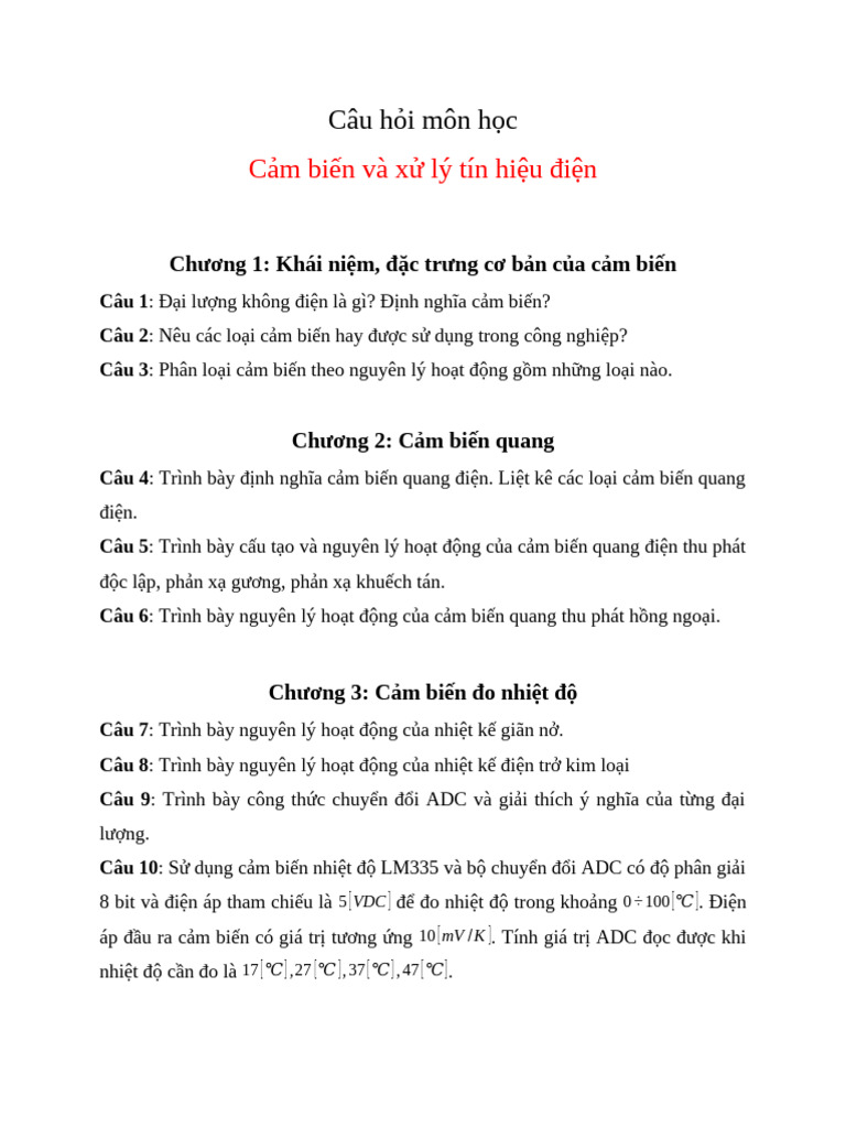 Cauhoiontap Cambien K62 Bienedit | PDF
