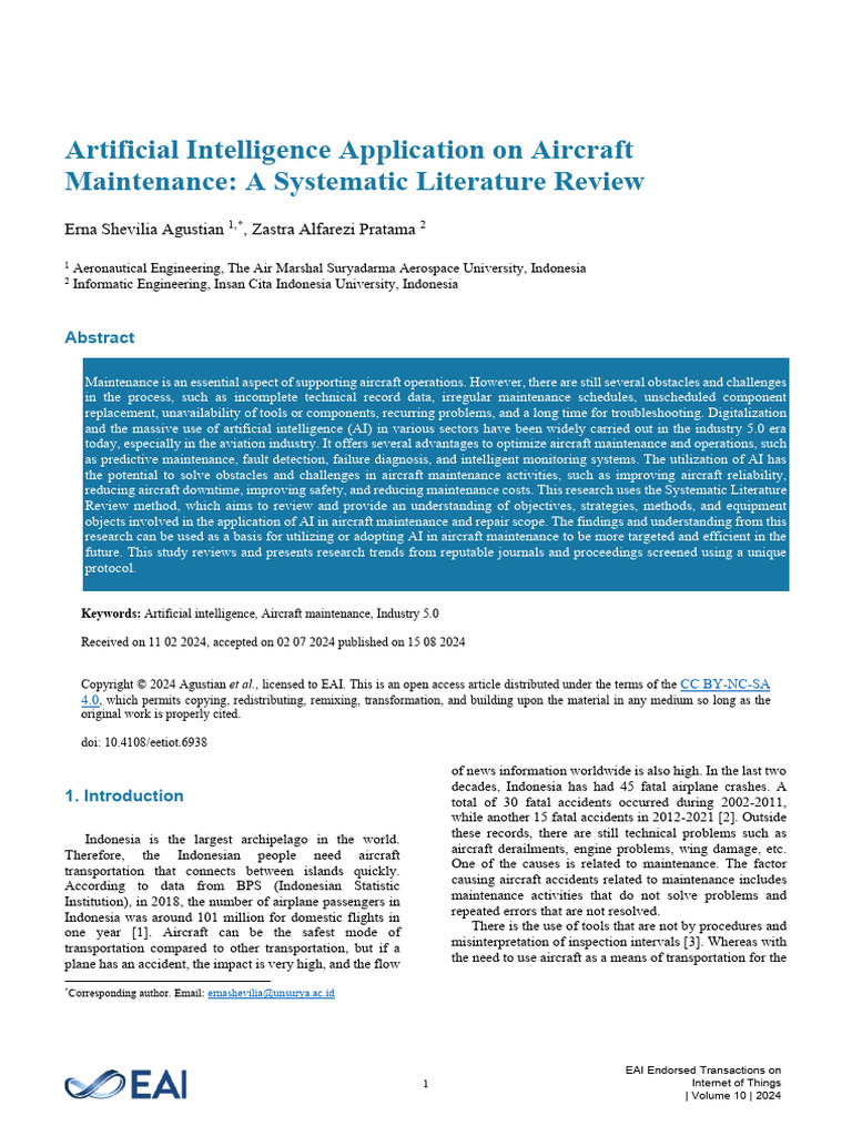 Artificial Intelligence Application On Aircraft Ma | PDF | Artificial ...