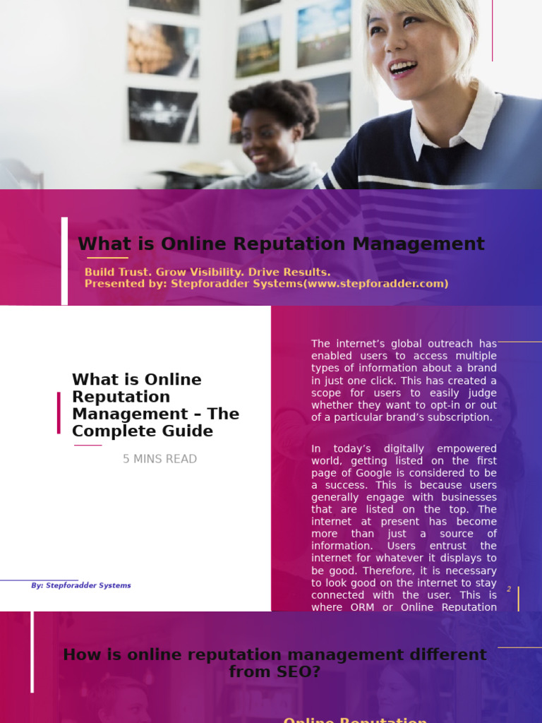 Online Reputation Management - by Stepforadder Systems | PDF | Search ...