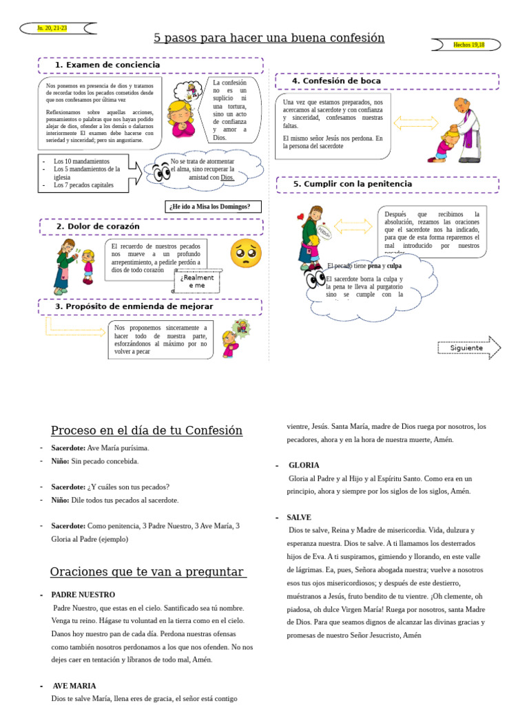 5 Pasos para Hacer Una Buena Confesión | PDF | María, madre de Jesús ...