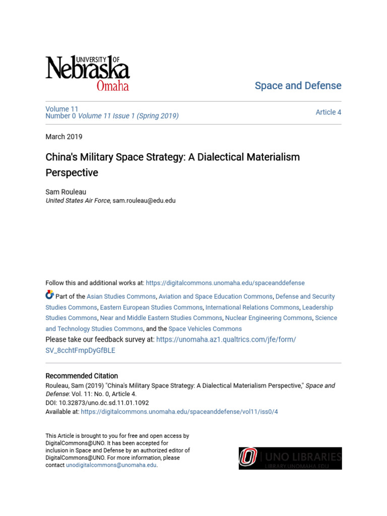 China's Military Space Strategy Explained | PDF | Thought