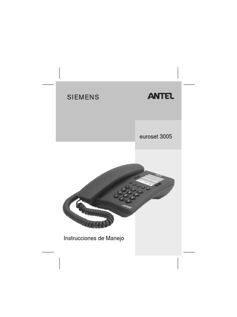 Manual de Instrucciones Siemens Euroset 3005 PDF Memoria del