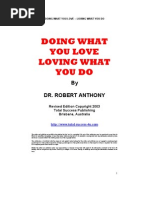 E-Book - DR Robert Anthony - Doing What You Love - Loving What You Do