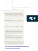 La DeforestacióN Ambiental en El Ecuador