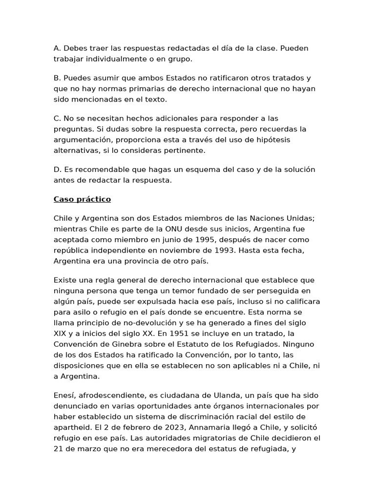 Expulsión de Refugiados: Chile y Argentina | PDF | Ley internacional ...