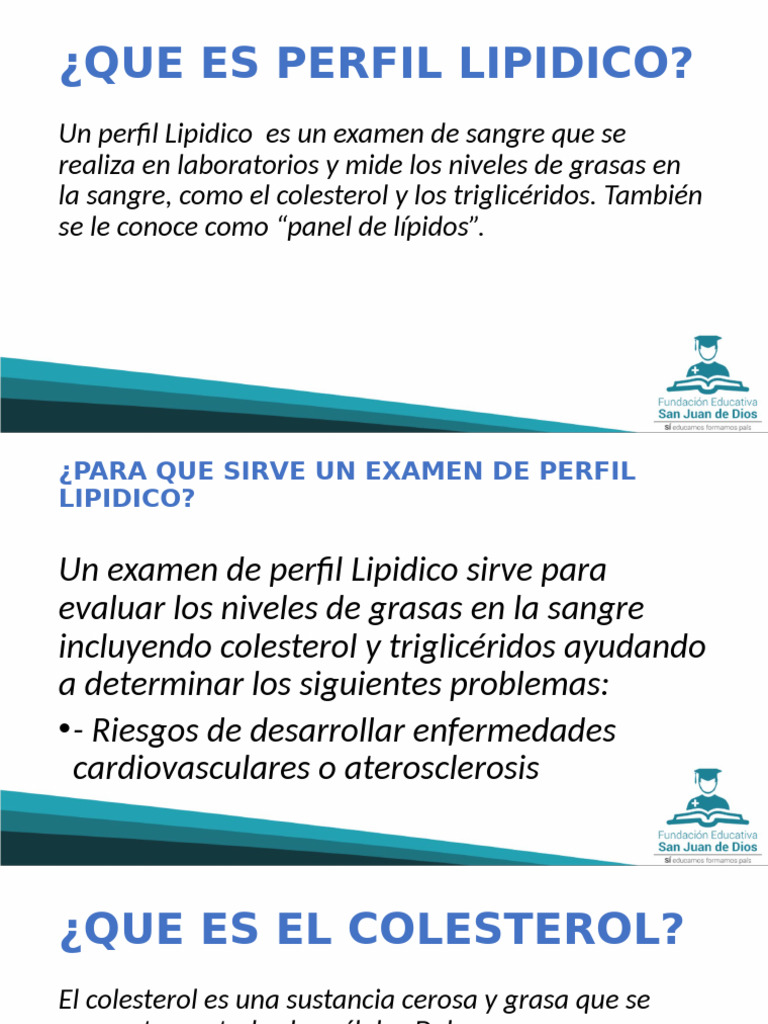 Examen de Perfil Lipídico y Salud Cardiovascular | PDF | gordo ...