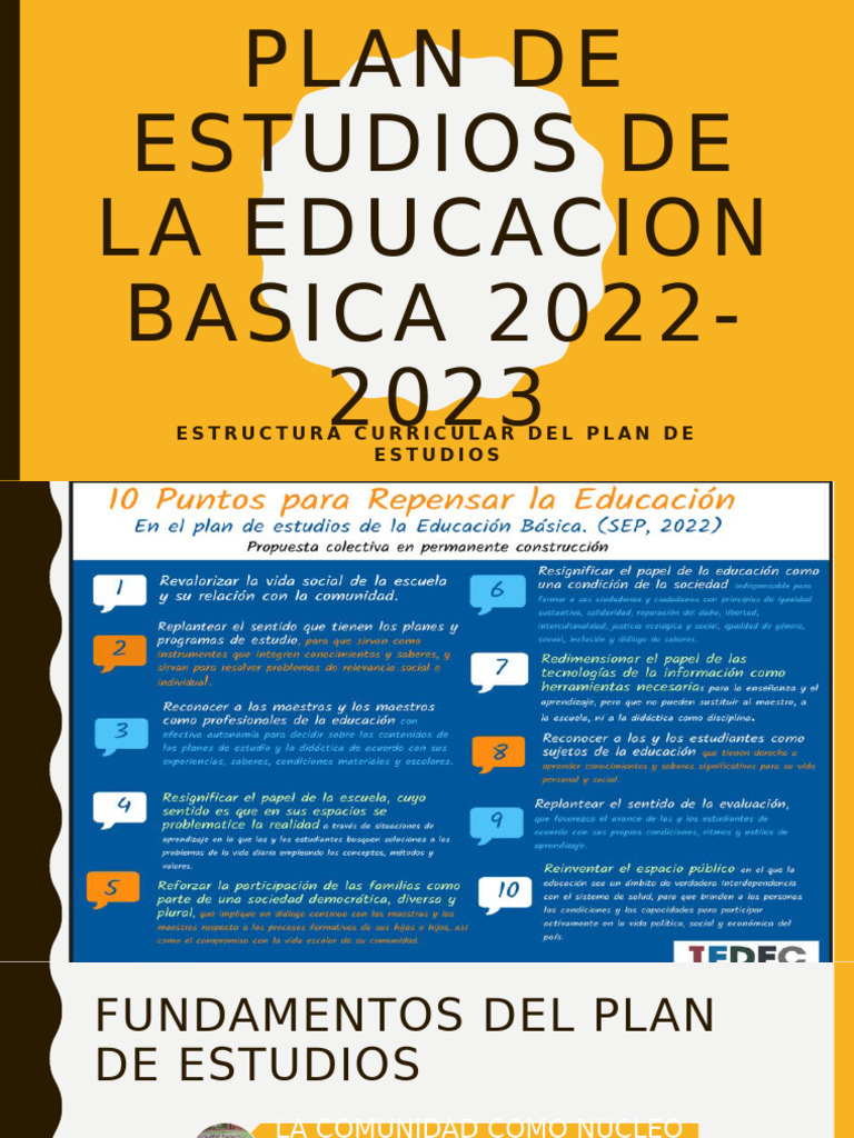 Plan de Estudios 2022: Educación Básica | PDF | Conocimiento | Evaluación