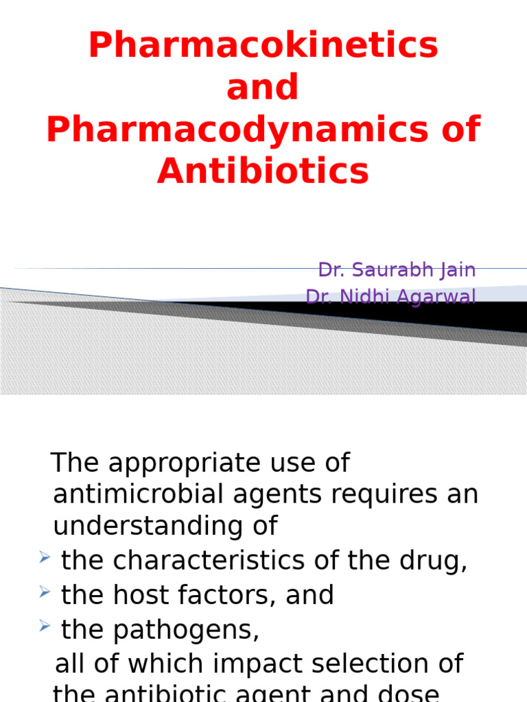 Antibiotic Pharmacokinetics & Pharmacodynamics | PDF | Receptor ...