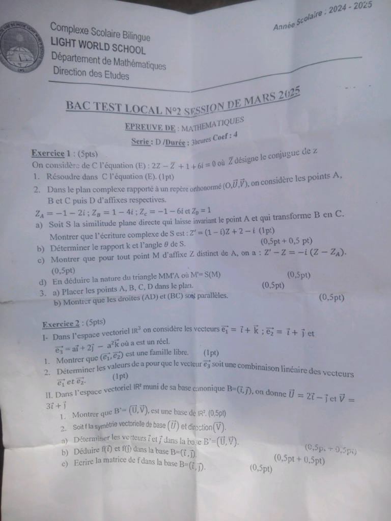 Bac Test Math PDF Phoenix 20250324 161311 | PDF