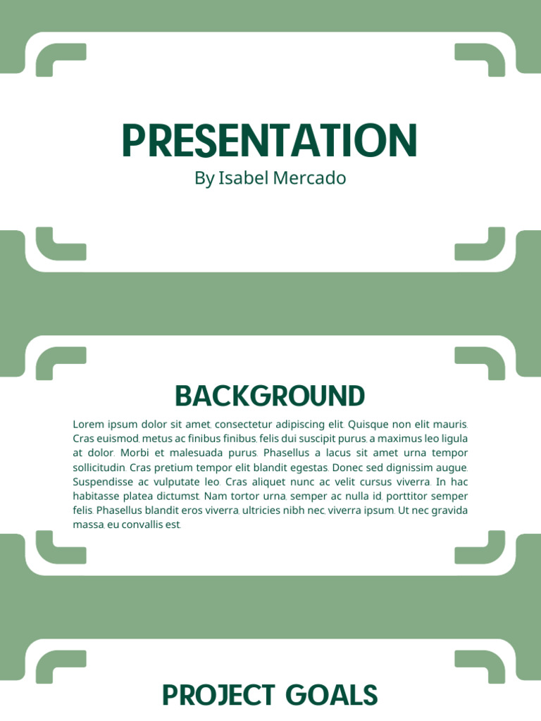 Green Simple Project Presentation PDF | PDF