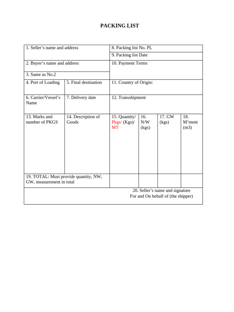 Essential Shipping Document Checklist | PDF | Bill Of Lading | Cargo