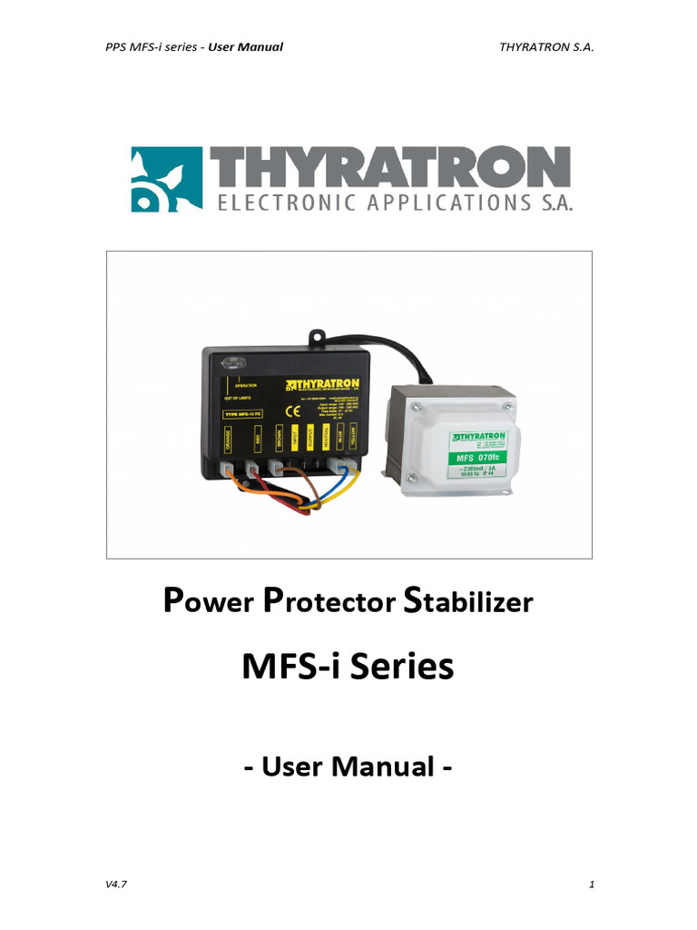 PPS MFS-i Series User Manual | PDF | Transformer | Alternating Current