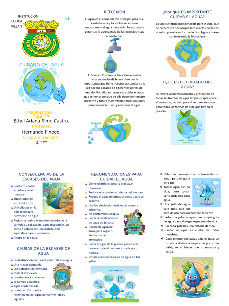 Reflexión sobre el Cuidado del Agua | PDF | Agua | Ciencias de la Tierra