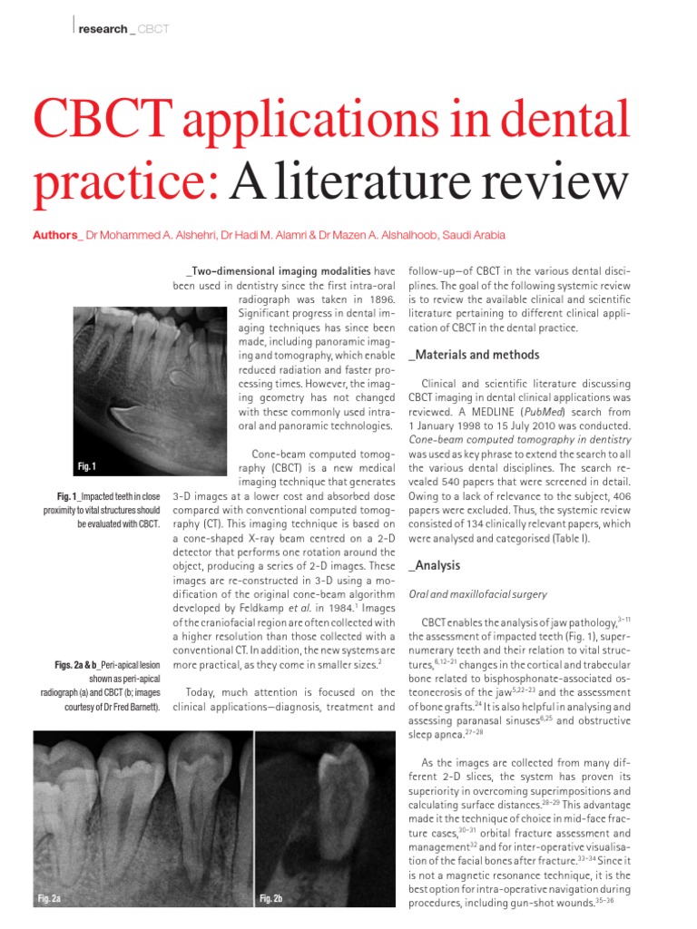 Clinical Applications of CBCT in Dentistry | PDF | Medical Imaging | Ct ...