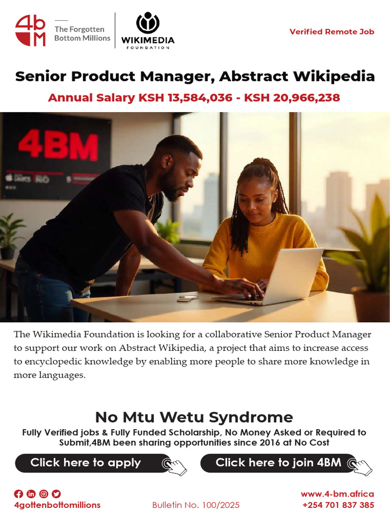 4BM Verified Remote Job - Senior Product Manager | PDF