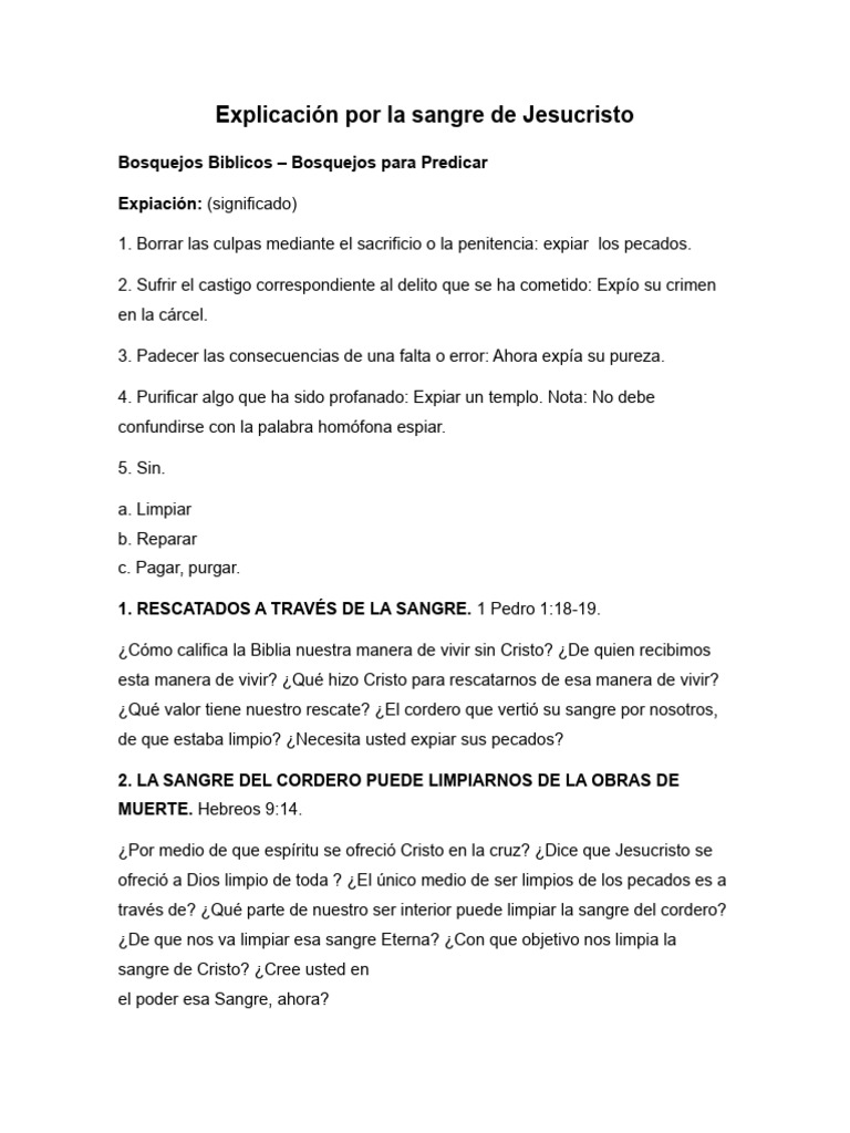 La Expiación a Través de la Sangre de Cristo | PDF