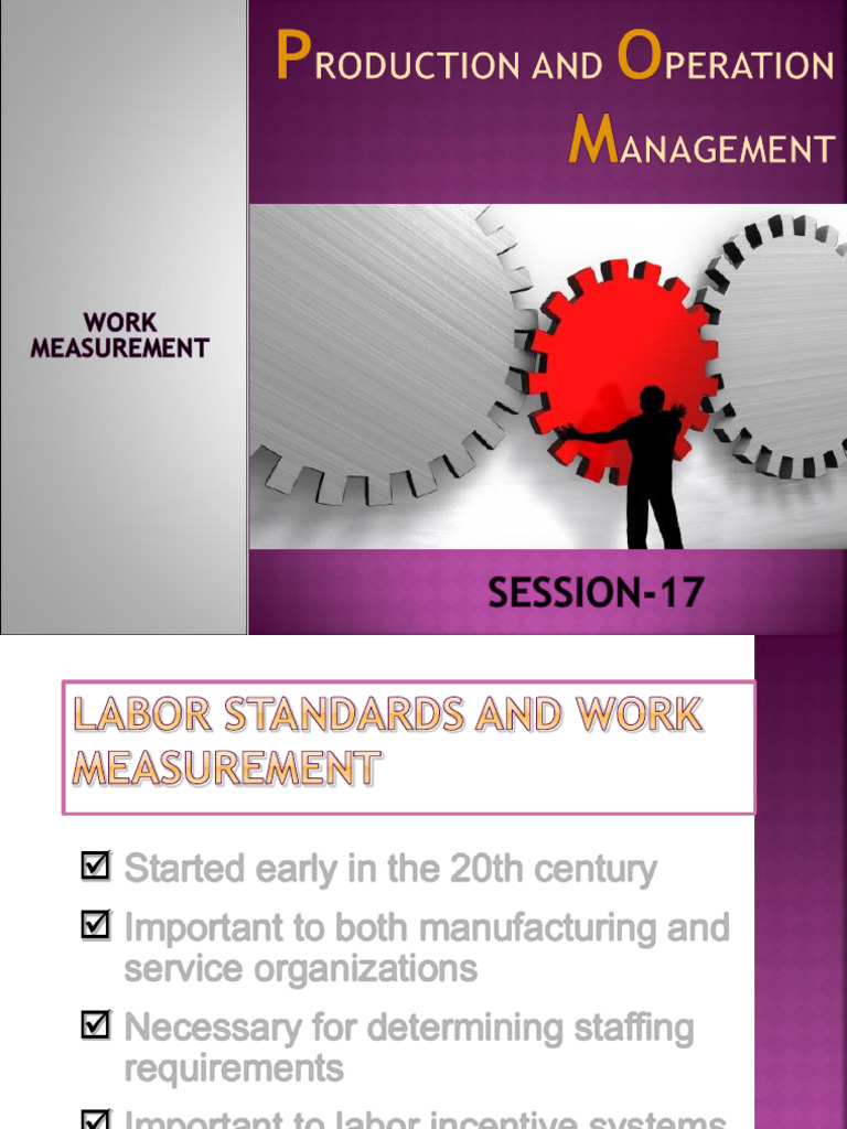 Labor Standards & Work Measurement Guide | PDF | Sample Size ...