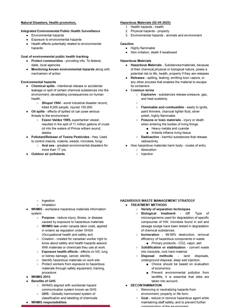 Environmental Hazards and Health Risks | PDF | Hazards | Disinfectant