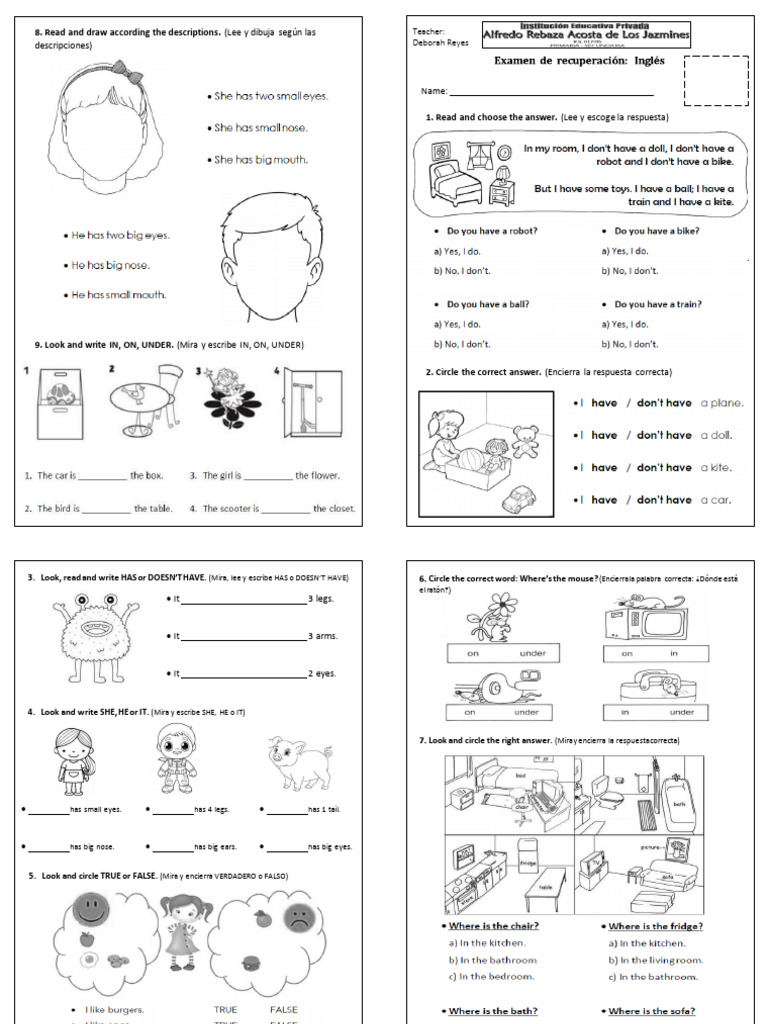 Fun English Activities for Kids | PDF