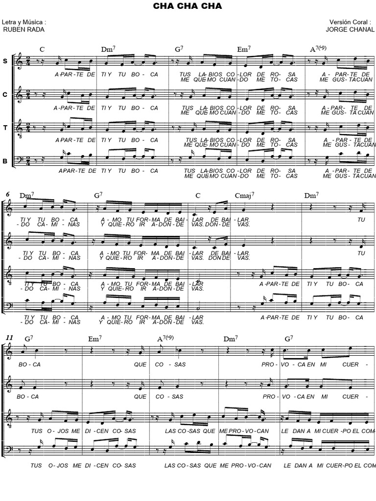 Cha Cha Cha | PDF | Sous-genres des comédies musicales | Musique populaire