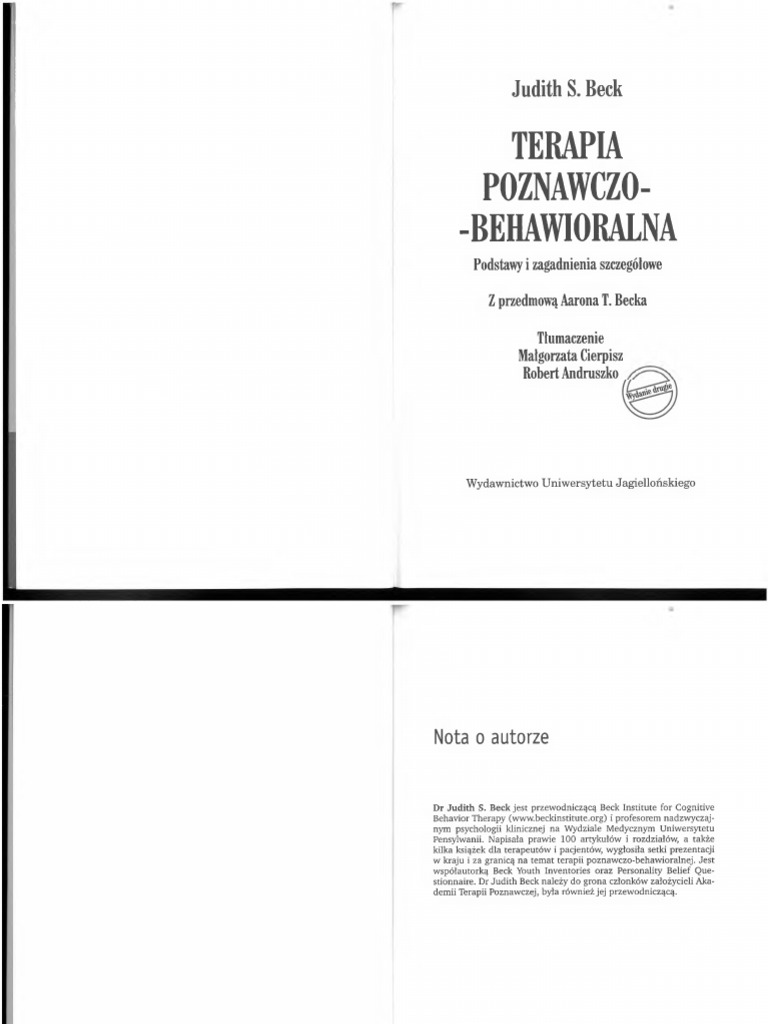 Beck J. S. Terapia Poznawczo-Behawioralna.... Wyd. 2 | PDF