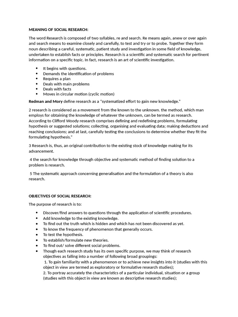 Understanding Social Research Concepts | PDF | Knowledge | Hypothesis