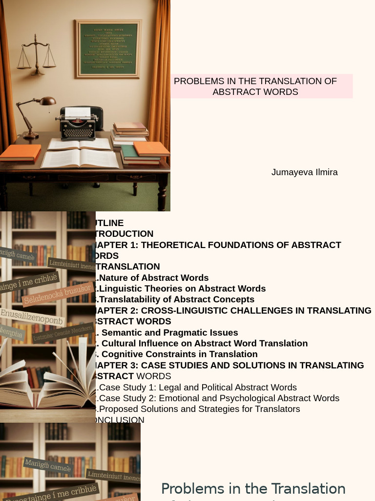 Problems in The Translation of Abstract Words | PDF | Semantics ...