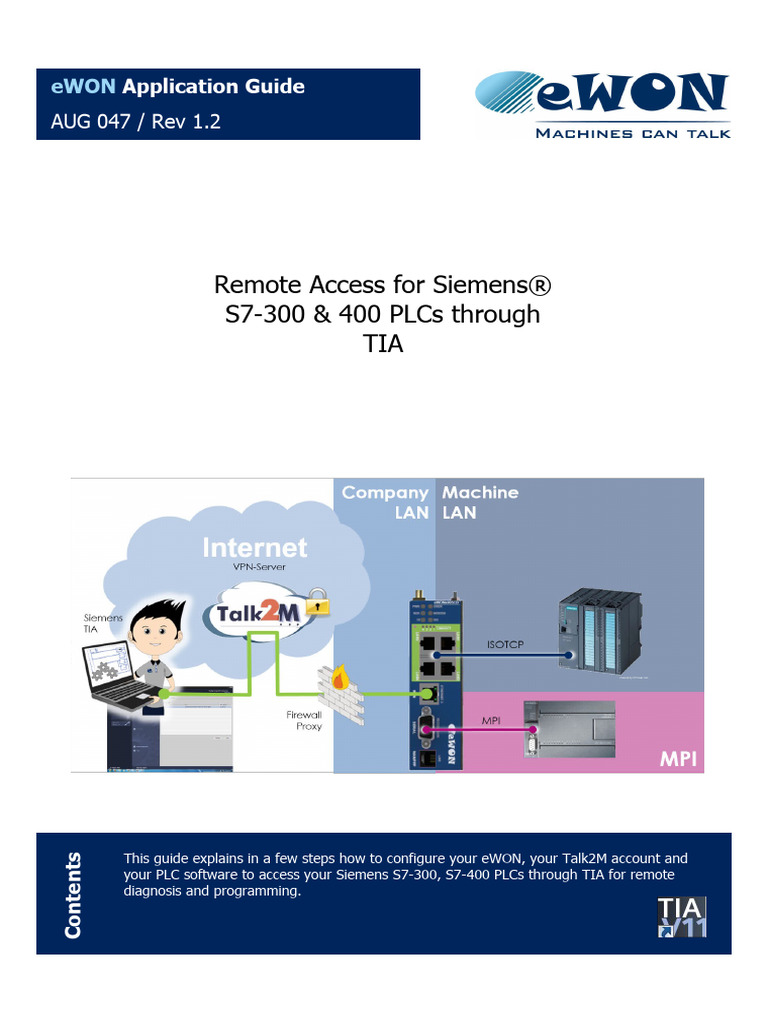 AUG-047-0-En - (Remote Access For Siemens S7-300&400 PLCs Through TIA ...