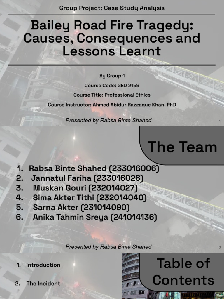 Bailey Road Fire Trageday: Causes, Consequences and Lessons Learnt (1 ...
