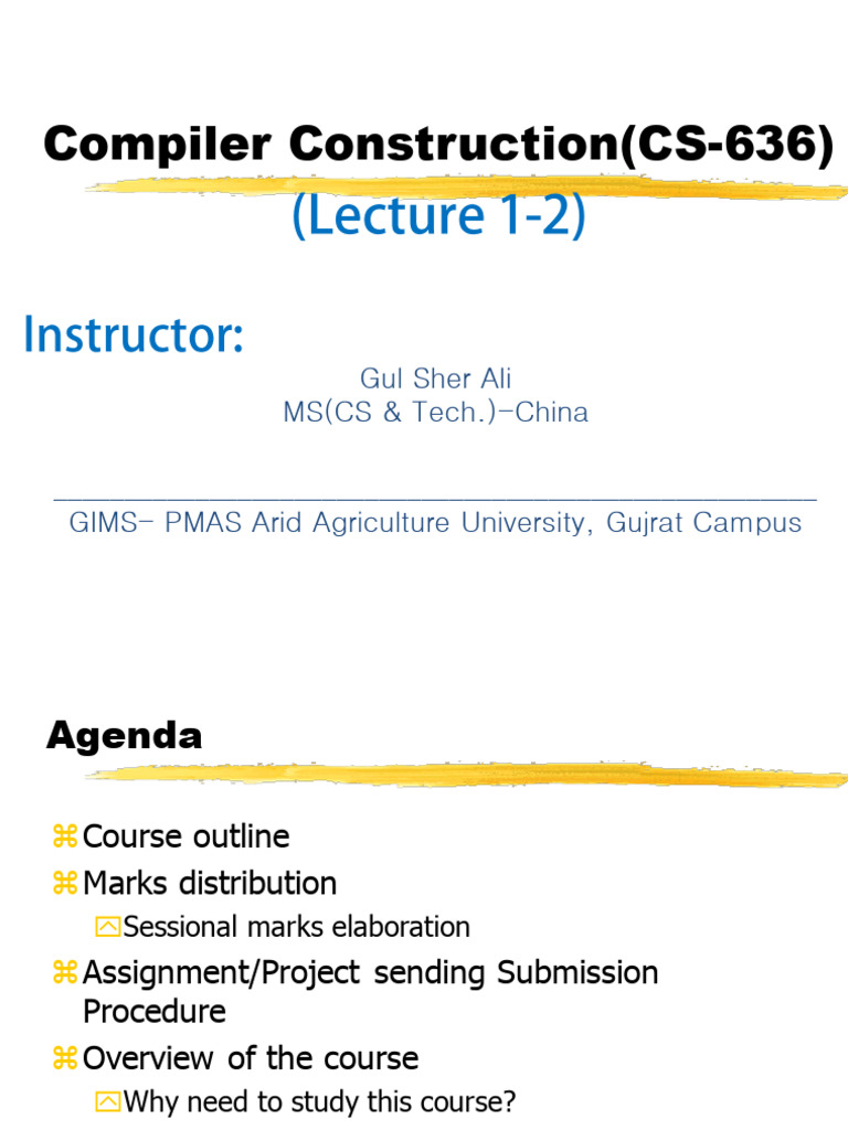 Compiler Construction Course Overview | PDF | Parsing | Compiler