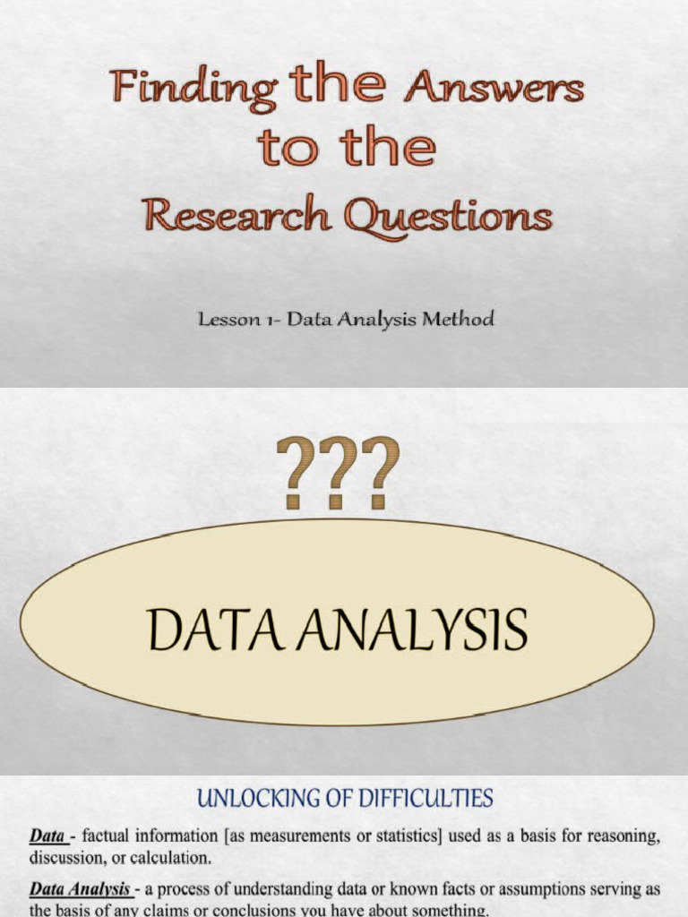 Data Analysis | PDF