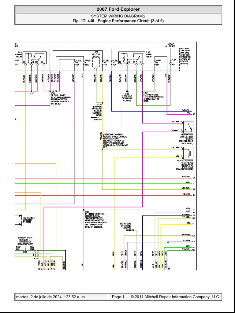 2007 Ford Explorer Wiring Diagrams | PDF