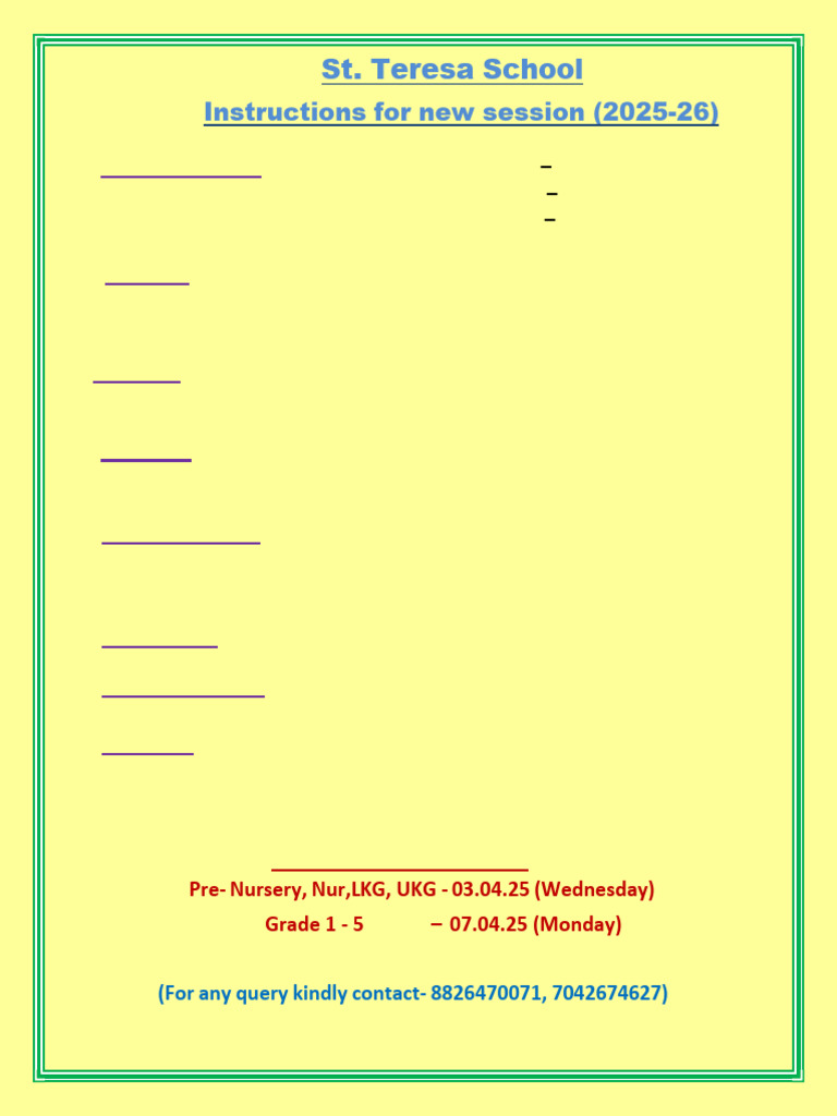 St. Teresa School 2025-26 Session Guide | PDF