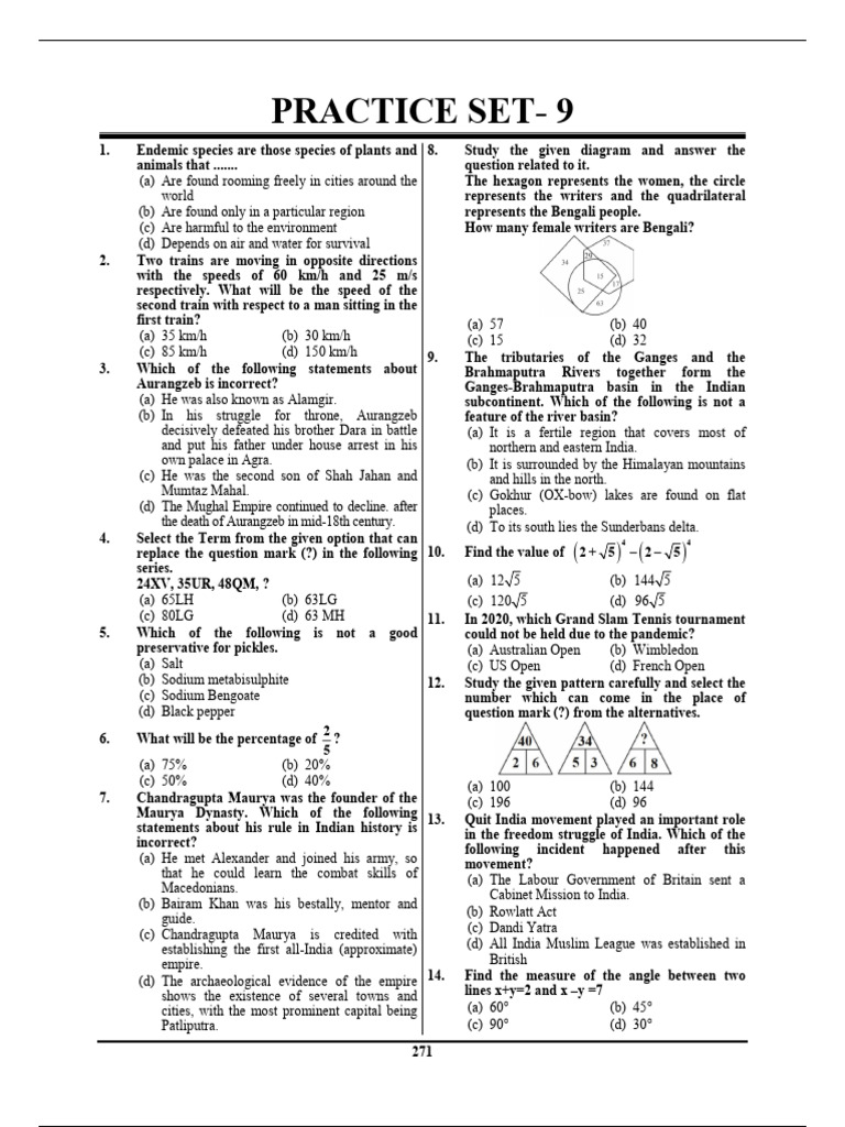 RRB NTPC Exam Practice Set 9 | PDF
