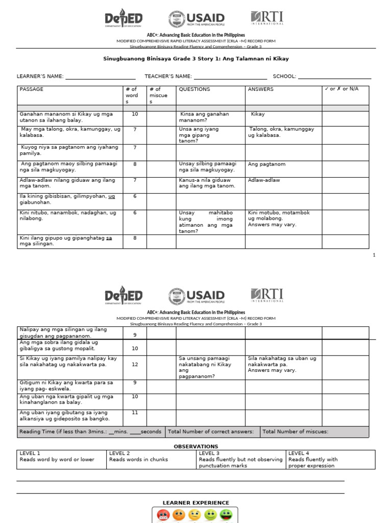 S.BIN G3 FRecord Form | PDF