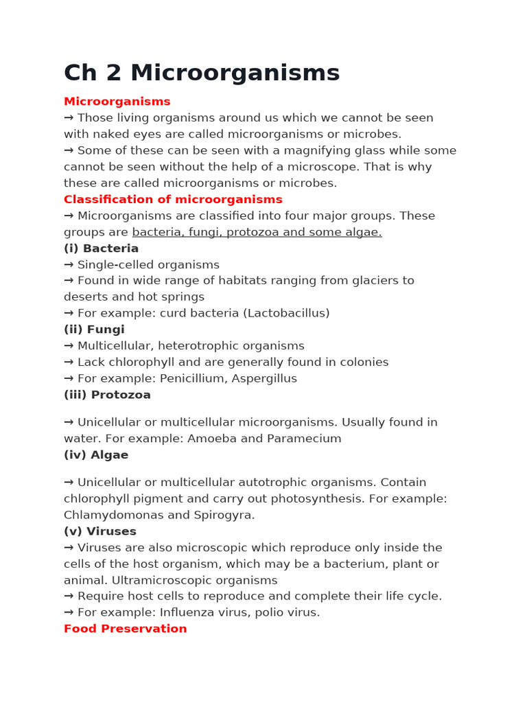 Microorganisms: Types and Importance | PDF | Microorganism | Bacteria