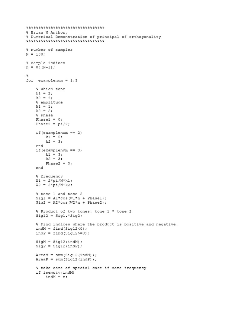 Orthogonality in Signal Products | PDF