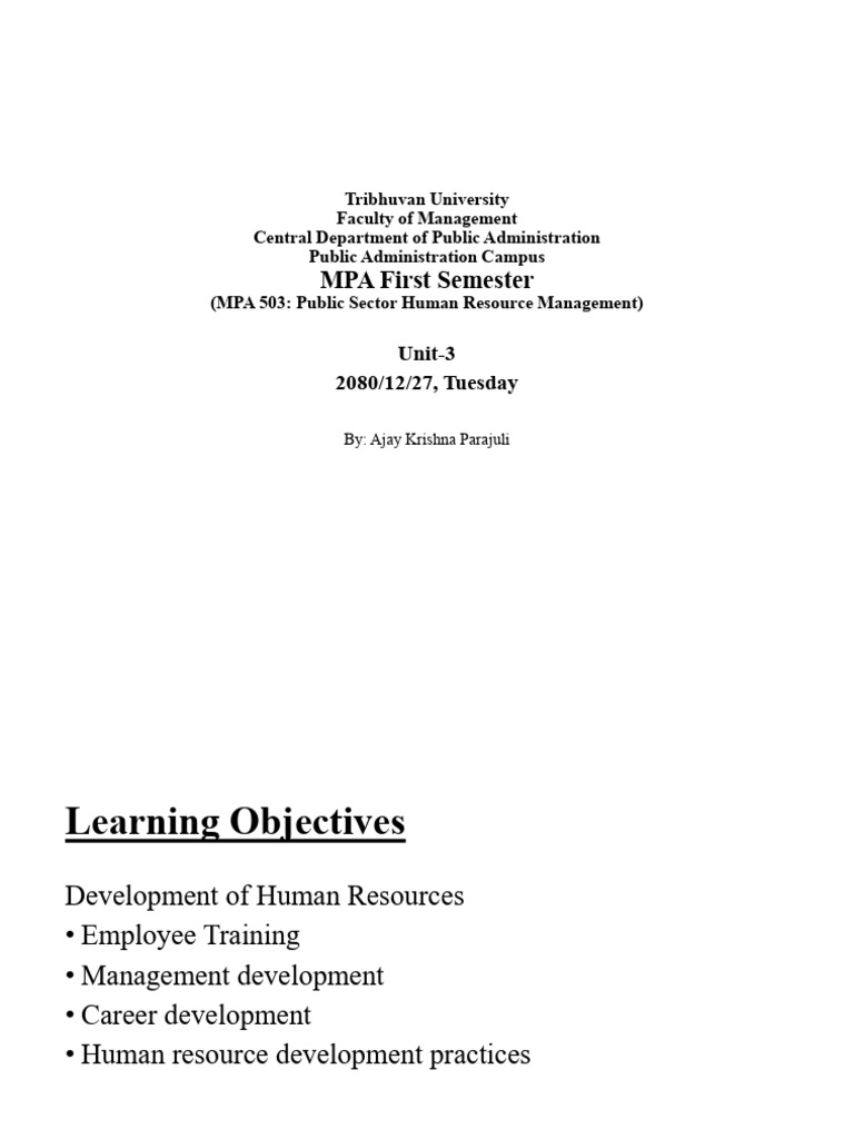 Human Resource Development Overview | PDF | Learning | Survey Methodology