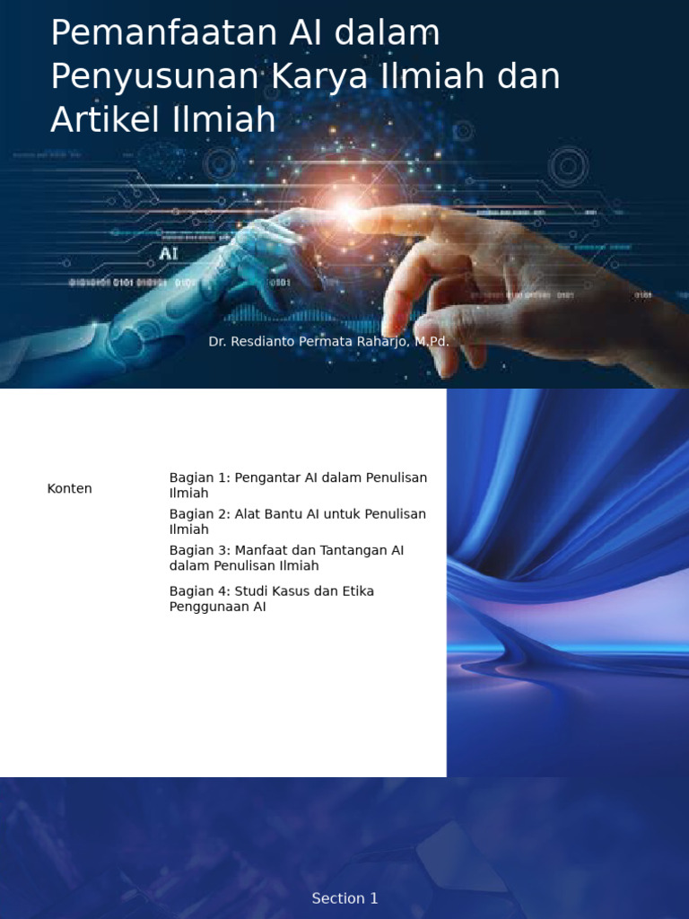 Pemanfaatan AI dalam Karya Ilmiah | PDF