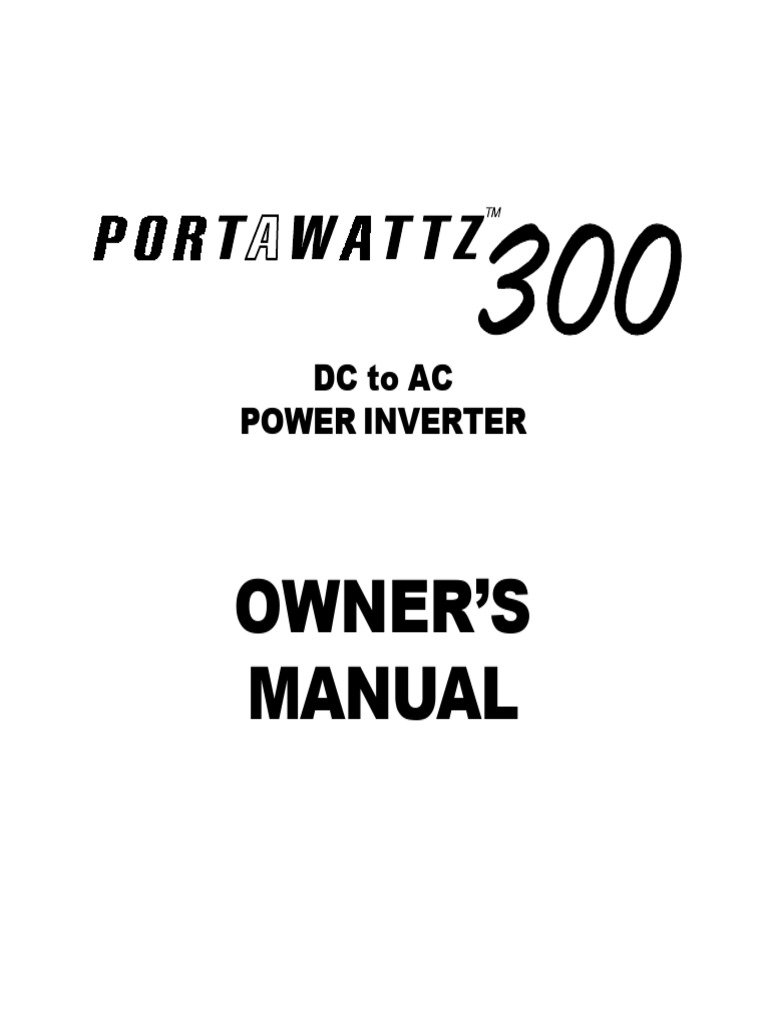 PDF Owners Manual Download | PDF | Power Inverter | Alternating Current