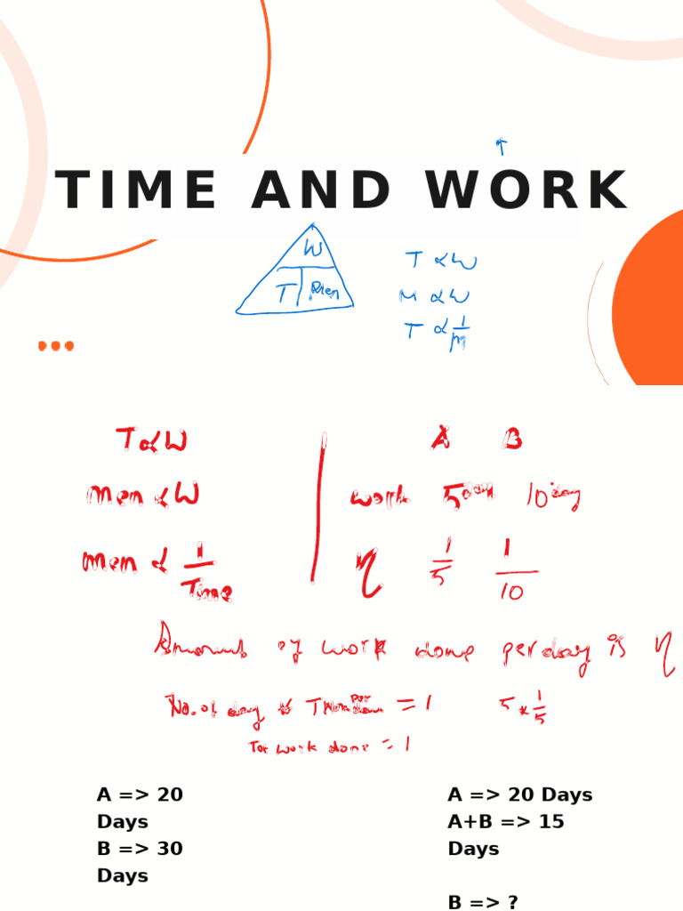 Time and Work Problem Solutions | PDF