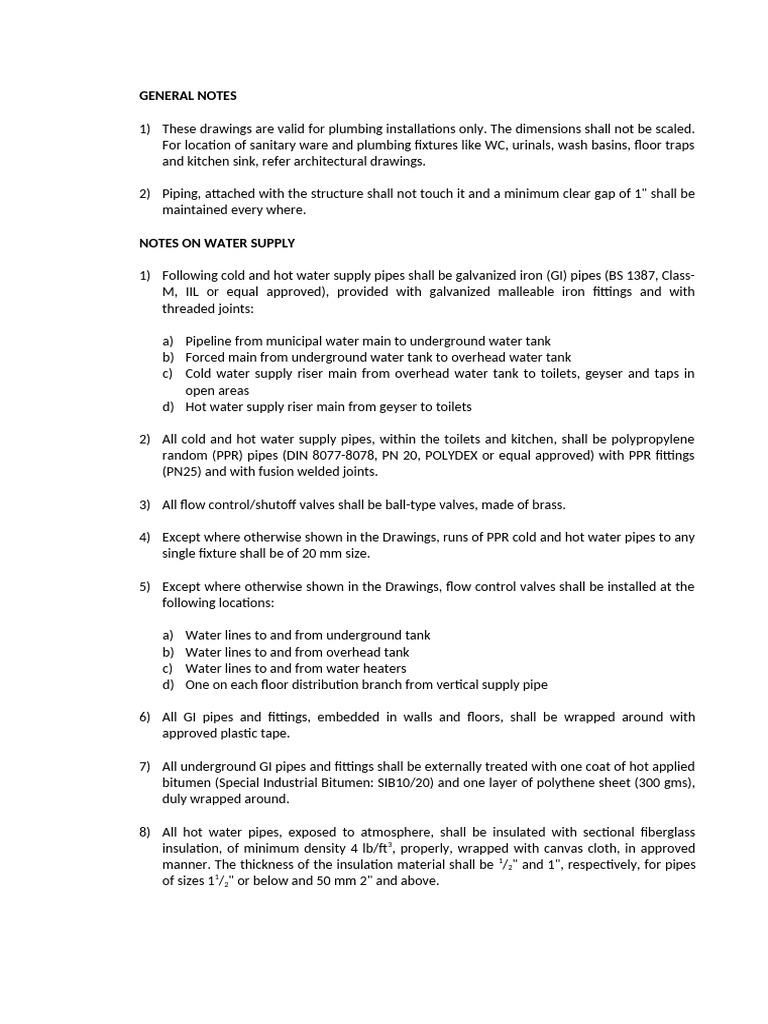 Plumbing Installation Guidelines | PDF | Pipe (Fluid Conveyance ...