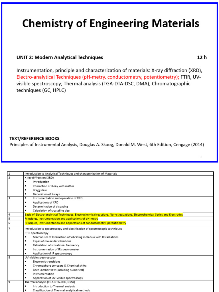 Unit 2 - Electroanalytical Chemistry | PDF | Redox | Anode