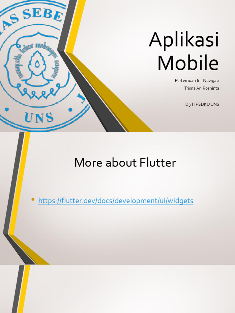Navigasi Flutter: Metode Push dan Pop | PDF