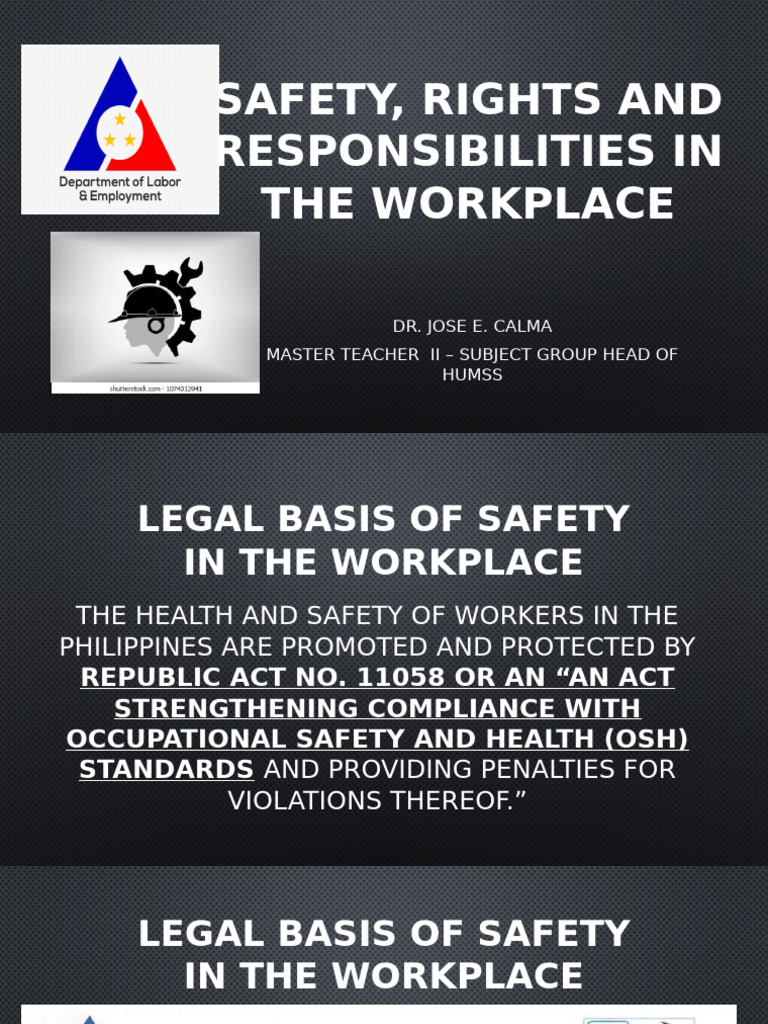Safety Rights and Responsibilities in The Workplace | PDF