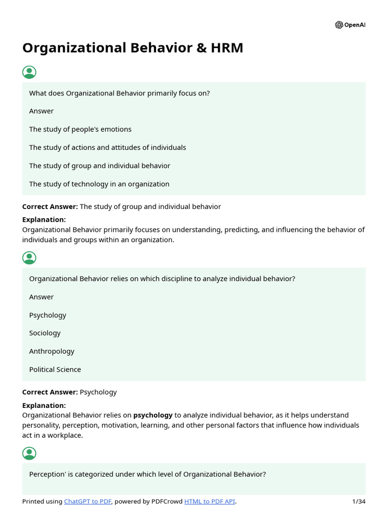 Understanding Organizational Behavior and HRM | PDF | Leadership ...