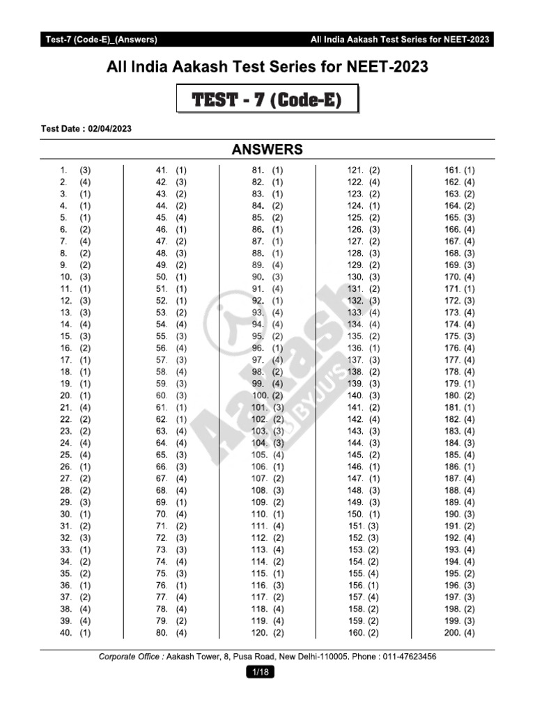 AIATS-07 Solution | PDF