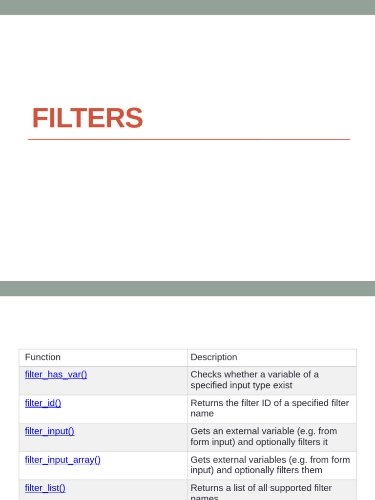 More filters pdf