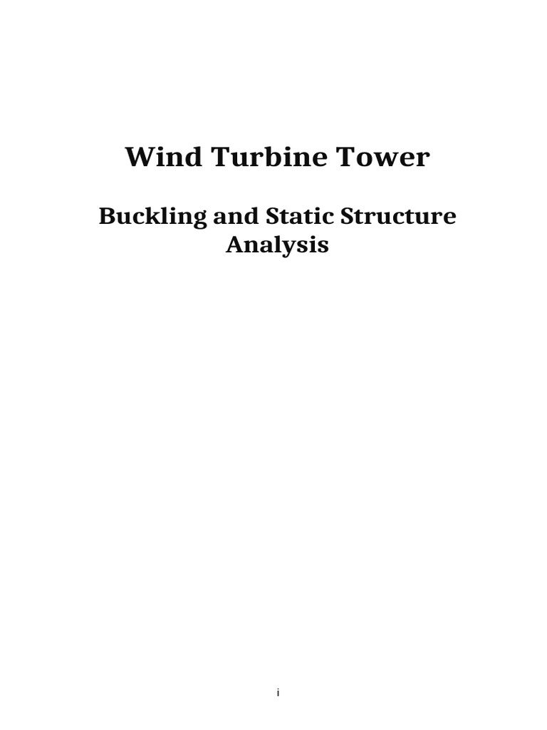 Wind Turbine Tower Material Analysis | PDF | Buckling | Strength Of ...